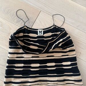 Missoni Black and Cream Striped Camisole